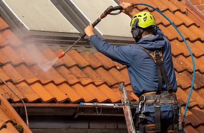 Démoussage et hydrofuge de toiture à Villossanges
